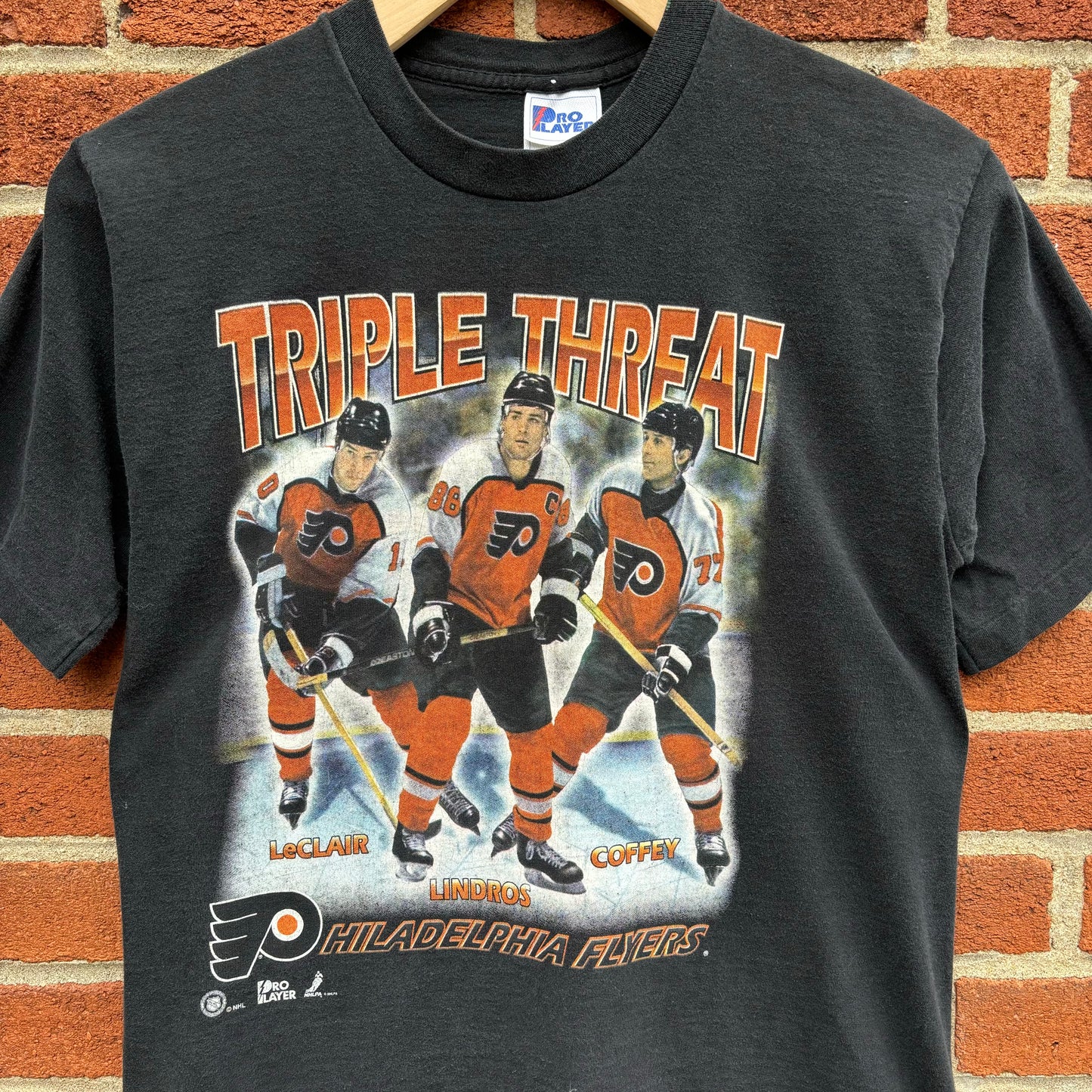 Vintage 90s Philadelphia Flyers Triple Threat Graphic Tee