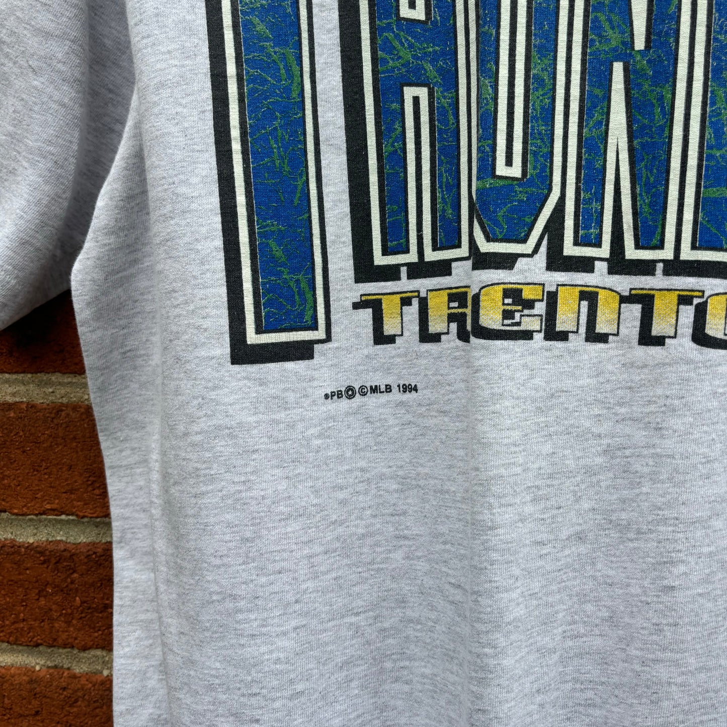 Vintage 90s Trenton Thunder Graphic Spellout Tee