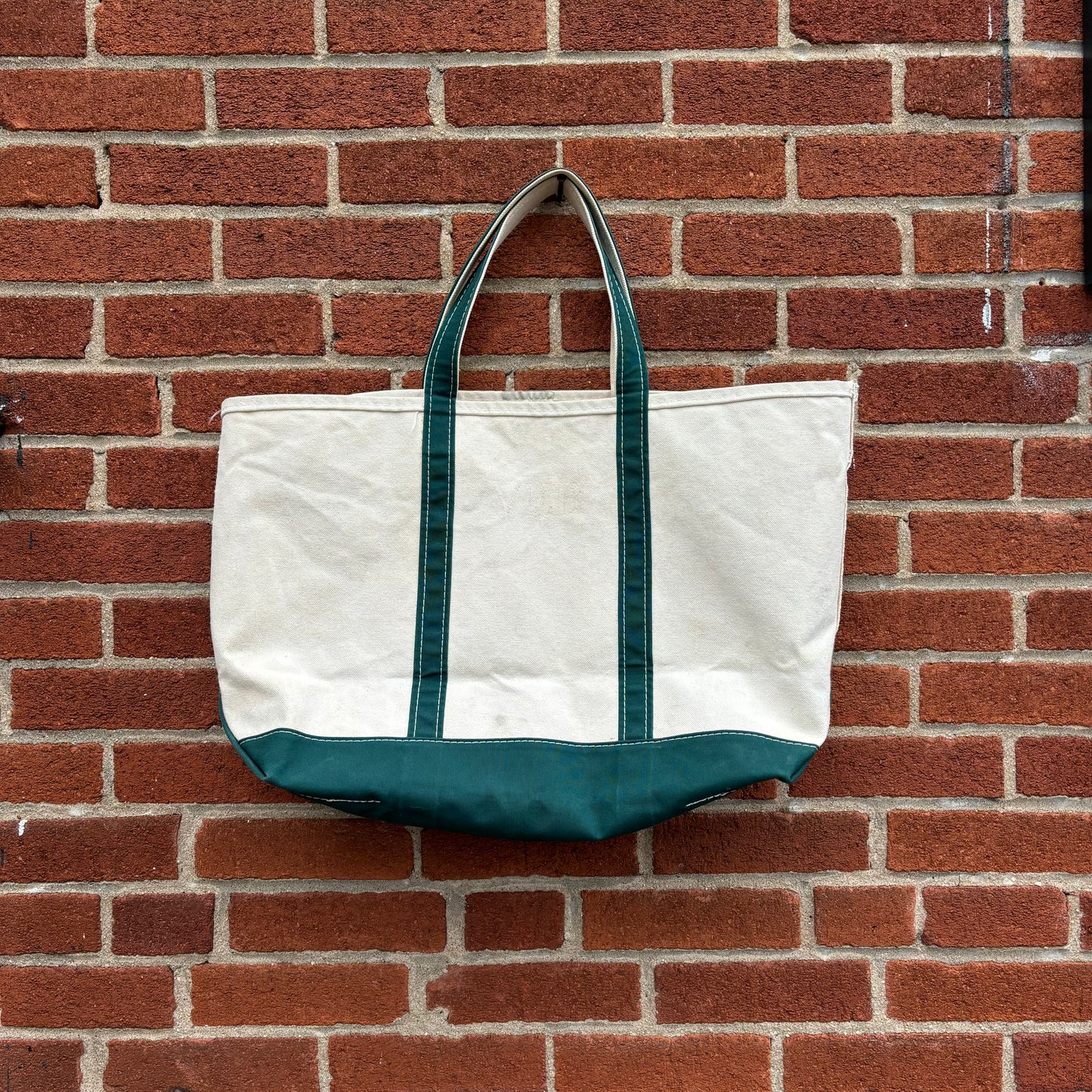 Vintage 90s L.L. Bean Green Boat and Tote