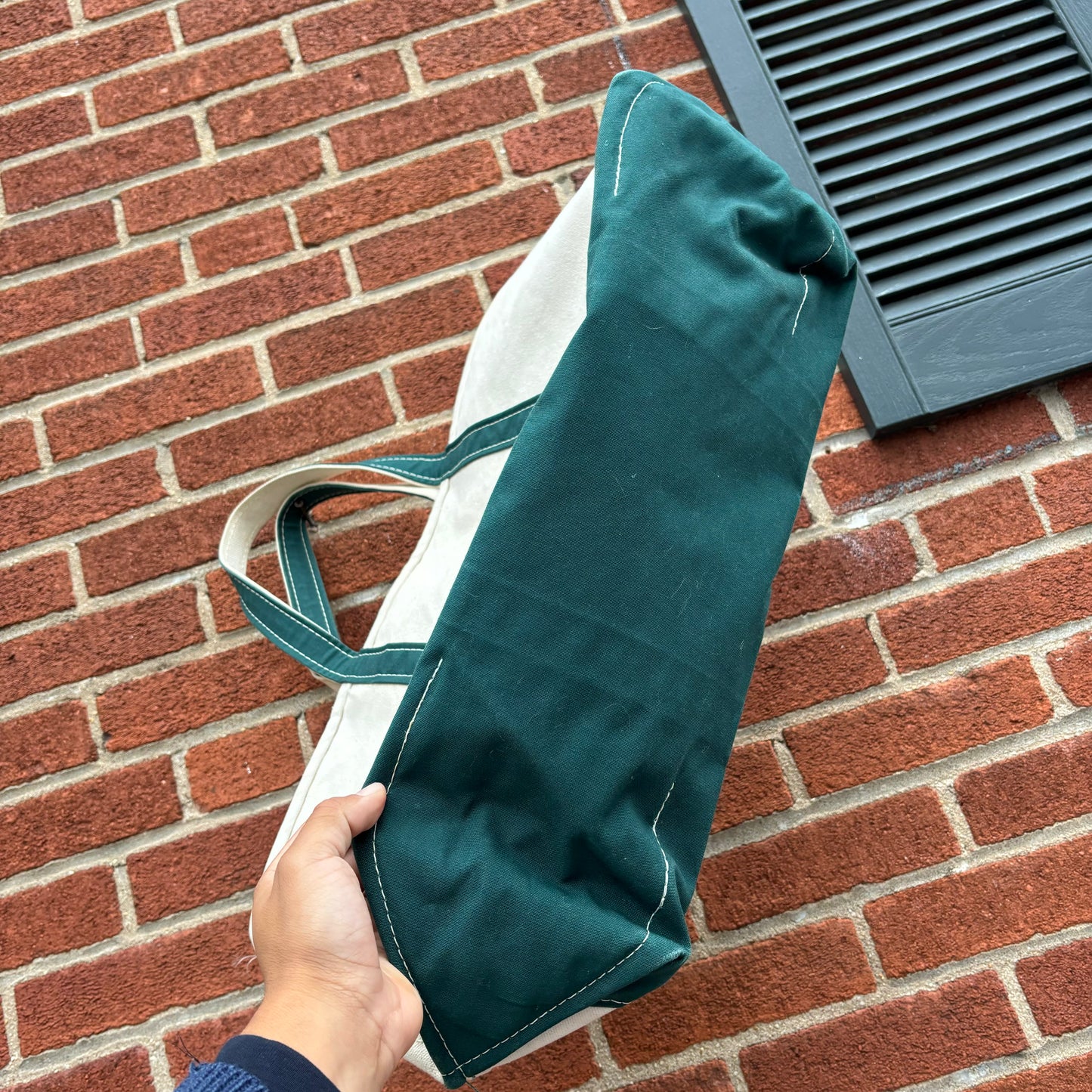 Vintage 90s L.L. Bean Green Boat and Tote
